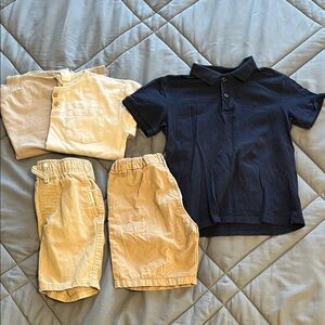 Lot of Navy Tan and Cream Boys Clothes